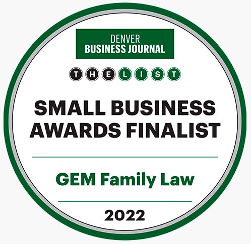 Denver Business Journal - The List - Small Business Awards Finalist- GEM Family Law - 2022