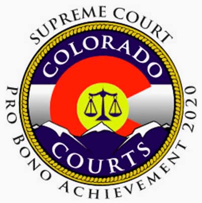 Colorado Courts Supreme Court Pro Bono Achievement 2020