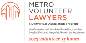 Metro Volunteer Lawyers 2023 Volunteer, 15 Hours
